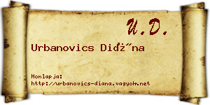 Urbanovics Diána névjegykártya